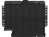 61-65 Impala with 500 Steering Box Aluminum Radiator Black Night Rider Series Cold Case Radiators
