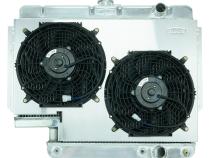 Impala Radiator 61-65 Impala 500 Box Aluminum Performance Radiator and Dual 12 Inch Fans Kit Cold Case Radiators