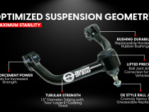 Front Upper Control Arms for 2-4 Inch Lift 21-24 F-15021-24 F-150 Raptor R and Tremor Freedom Off-Road