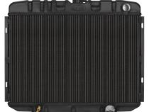 67-70 Mustang Small Block 24 Inch Manual Aluminum Performance Radiator Black Night Rider Series Cold Case Radiators