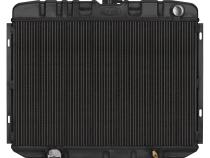 67-70 Mustang Big Block 24 Inch Manual Aluminum Performance Radiator Black Night Rider Series Cold Case Radiators