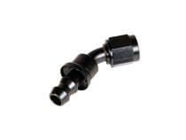 -6 45 Deg to Hose Barb Black Fleece Performance