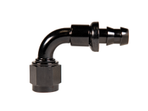 -6 90 Deg to Hose Barb Black Fleece Performance