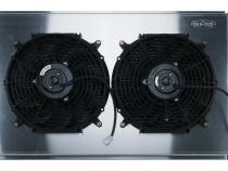 68-77 A-Body Aluminum Radiator Automatic Dual 14 Inch Fan Kit Cold Case Radiators