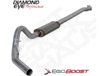 Cat Back Exhaust System For 11-13 Ford F150 Raptor 6.2L 3.5 Inch Single Passenger Side Stainless Diamond Eye