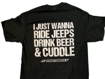 2XL Motobilt Ride Jeeps Cuddle T Shirt Black