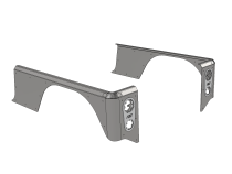 15 inch Stretch Over the Rail Corner Armor for Jeep YJ Motobilt