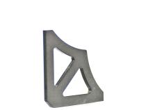 Scalloped Two Hole Gusset 3x3 Inch Steel Motobilt