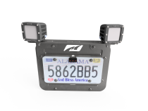 Light Mount for JK Tag Mount Raw Steel Motobilt