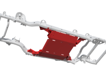 4 Link Suspension Bracket Kit With Skid Plate For 07-11 Jeep JKU Bare Steel Motobilt