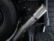 Ford 4 Inch Exhaust Resonator Back Single Side Exit Armor BLK For 17-Up Ford F250/F350 MBRP