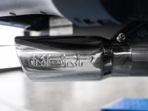 Ford 4 Inch Exhaust Resonator Back Single Side Exit Armor BLK For 17-Up Ford F250/F350 MBRP