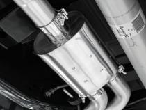 3 Inch Cat Back Exhaust System Pre-Axle Dual Outlet Black Coated Street Version For 15-20 Ford F-150 MBRP