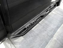 Side Step Rails Nerf Bars Running Boards Kit For 19-22 Silverado/Sierra 1500 and 20 2500/3500HD Crew Cab Textured Black Star Armor Tyger Auto