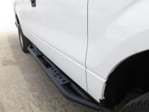 Side Step Rails Nerf Bars Running Boards Kit For 04-14 F-150 Super Cab Excl. 04 Heritage Models Textured Black Tyger Auto