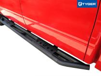 Side Step Nerf Bars Running Boards Kit For 09-14 Ford F-150 SuperCrew Cab Textured Black Tyger Auto
