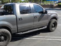Side Step Rails Nerf Bars Running Boards Kit For 04-08 Ford F150 SuperCrew Cab Excl. 04 Heritage Textured Black Tyger Auto