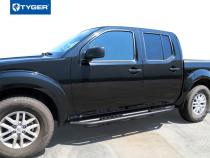 Side Step Rails Nerf Bars Running Boards Kit For 05-20 Nissan Frontier/05-12 Suzuki Equator Crew Cab Textured Black Tyger Auto