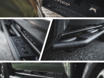 Side Step Rails Nerf Bars Running Boards Kit For 05-22 Tacoma Double Cab Textured Black Tyger Auto