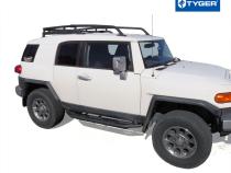 Side Step Rails Nerf Bars Running Boards Kit For 07-14 Toyota FJ Cruiser SUV Textured Black Tyger Auto