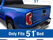 T1 Soft Roll Up Tonneau Cover For 04-12 Colorado/Canyon 06-08 Isuzu I350 Fleetside 5 Ft 1 Inch Tyger Auto