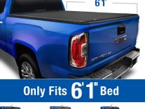T1 Soft Roll Up Tonneau Cover For 04-12 Colorado/Canyon 06-08 Isuzu I280 Fleetside 6 Ft 1 Inch Bed Tyger Auto