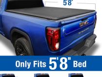 T1 Soft Roll Up Tonneau Cover For 04-07 Silverado/Sierra 1500 07 Classic Only Fleetside 5 Ft 8 Inch Bed Tyger Auto