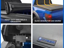 T1 Soft Roll-up Truck Bed Tonneau Cover Compatible with 24-25 Chevy Colorado GMC Canyon 5 Foot 1 Inch (61 Inch) Bed Tyger Auto