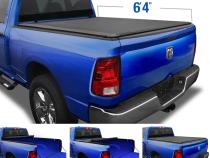 T1 Soft Roll Up Tonneau Cover For 02-18 Dodge Ram 1500 03-18 Dodge Ram 2500 3500 19-20 Classic Only Fleetside 6 Foot 4 Inch Bed without RamBox Tyger Auto