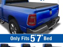 T1 Soft Roll Up Tonneau Cover for 19-22 Ram 1500 5 Ft 7 Inch Bed Not for Classic Does Not Fit with Multi-Function Split Tailgate or RamBox Tyger Auto