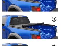 Soft Roll Up Truck Bed Tonneau Cover for 03-22 Dodge Ram 2500 3500 Fleetside 6.4 Foot Bed without Ram Box Tyger Auto