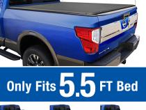 T1 Soft Roll Up Tonneau Cover For 17-22 Nissan Titan without Titan Box Fleetside 5.5 Ft Bed Tyger Auto