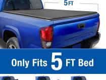 T1 Soft Roll Up Tonneau Cover For 05-15 Toyota Tacoma Fleetside 5 Ft Bed Tyger Auto