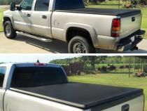 T3 Soft Tri-Fold Tonneau Cover For 88-07 Silverado/Sierra 1500 2500 HD 3500 HD 07 Classic Only Fleetside 6 Ft 6 Inch Bed Tyger Auto