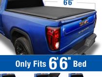 T3 Soft Tri-Fold Tonneau Cover For 19-22 Silverado/Sierra 1500 Fleetside 6 Ft 6 Inch Bed Tyger Auto