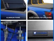 T3 Soft Tri-fold Truck Bed Tonneau Cover Compatible with 24-25 Ford Ranger 5 Foot (61 Inch) Bed Tyger Auto