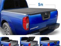 T3 Soft Tri-Fold Tonneau Cover For 05-20 Nissan Frontier Fleetside 5 Ft Bed Tyger Auto