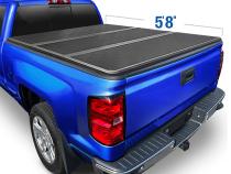 T5 Alloy Hardtop Truck Bed Tonneau Cover 14-18 Silverado/Sirra 1500 2019 LD/Limited Only Fleetside 5.8 Foot Bed Hard Folding Solid Tri-Fold Tyger Auto