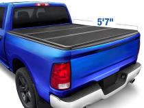 T5 Alloy Hardtop Truck Bed Tonneau Cover 09-18 Dodge Ram 1500 5.7 Foot Bed without RamBox Hard Folding Solid Tri-Fold Pickup Truck Tyger Auto