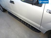 Blade Running Boards For 15-20 Ford F150 Super Cab 17-20 F250/F350 Super Duty Super Cab 78 Inch Long 6.6 Inch Wide Textured Black Tyger Auto