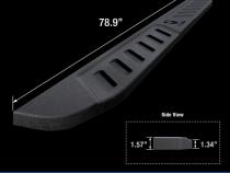 Blade Running Boards For 19-22 Ford Ranger SuperCrew Cab 78 Inch Long 6.6 Inch Wide Textured Black Tyger Auto