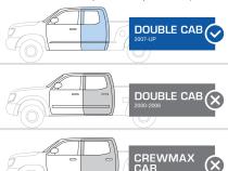 6.6 Inch Blade Running Boards Compatible with 07-21 Toyota Tundra Double Cab Side Step Nerf Bars Tyger Auto