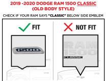 Blade Running Boards For 19-22 Ram 1500 Crew Cab Not for 19-22 Classic 88 Inch Long 6.6 Inch Wide Textured Black Tyger Auto