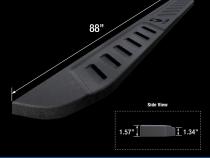 Blade Running Boards For 19-22 Ram 1500 Crew Cab Not for 19-22 Classic 88 Inch Long 6.6 Inch Wide Textured Black Tyger Auto
