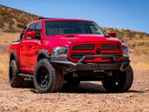 Front Bumper Kit For 13-18 Dodge Ram 1500 19-20 1500 Classic Excl Rebel and Warlock Trims Textured Black Rock Crawler TYGER Fury Tyger Auto