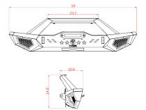 Front Bumper Kit Plate D-Ring Mount For 87-06 Jeep Wrangler TJ/YJ Textured Black Rock Crawler TYGER Fury Tyger Auto