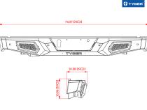 Rear Bumper Assembly Textured Black For 15-20 Ford F150 TYGER Fury Tyger Auto