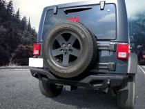 Rear Bumper with D-Ring Mounts Textured Black For 07-18 Jeep Wrangler JK TYGER Fury Tyger Auto