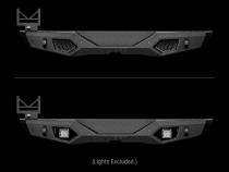 Rear Bumper with D-Ring Mounts Textured Black For 18-20 Jeep Wrangler JL TYGER Fury Tyger Auto