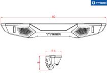 Rear Bumper with D-Ring Mounts Textured Black For 87-06 Jeep Wrangler TJ/YJ Tyger Auto